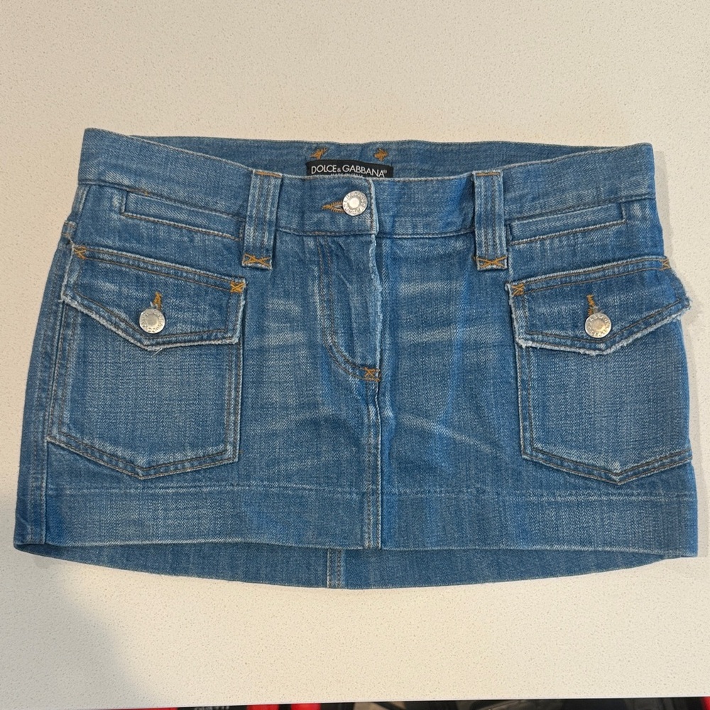 Dolce & Gabbana Classic Blue Mini Skirt